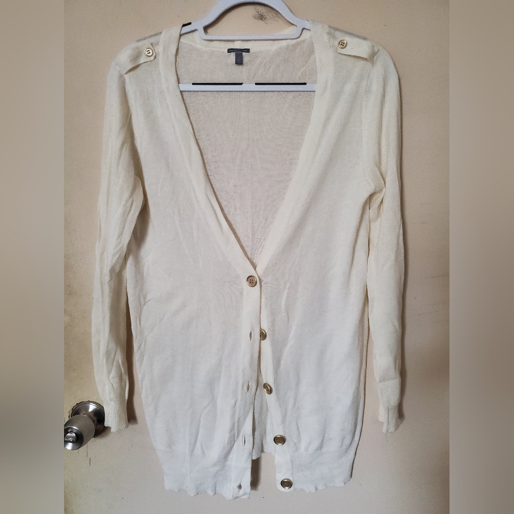 White cardigan
